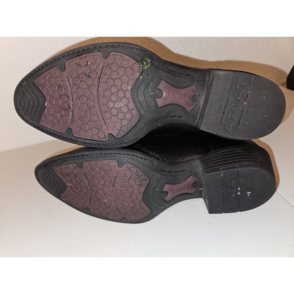 Ariat Men's Heritage Western R Toe Black Deertan Boots 10002218 Size 8.5D EUC - Picture 8 of 10